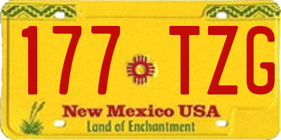 NM license plate 177TZG