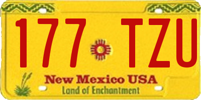 NM license plate 177TZU