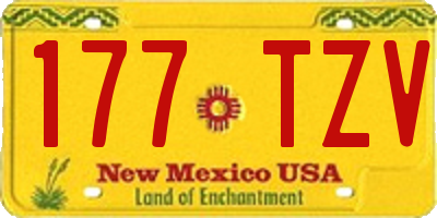 NM license plate 177TZV