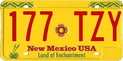 NM license plate 177TZY