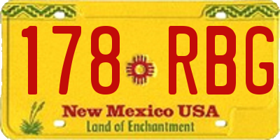 NM license plate 178RBG