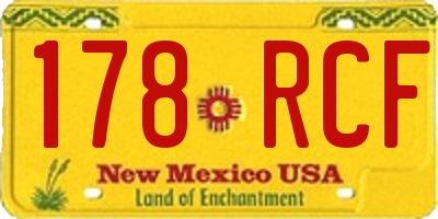 NM license plate 178RCF