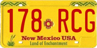 NM license plate 178RCG