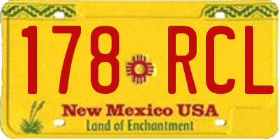 NM license plate 178RCL
