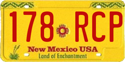 NM license plate 178RCP