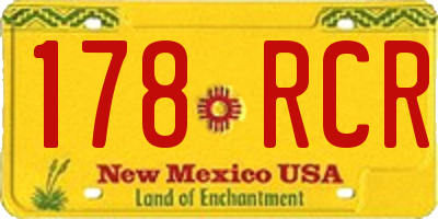NM license plate 178RCR