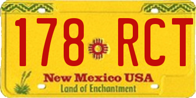 NM license plate 178RCT