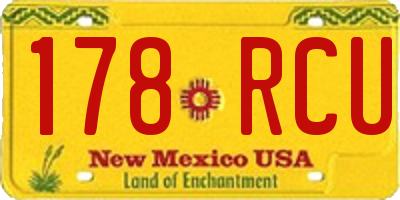 NM license plate 178RCU