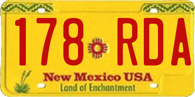 NM license plate 178RDA