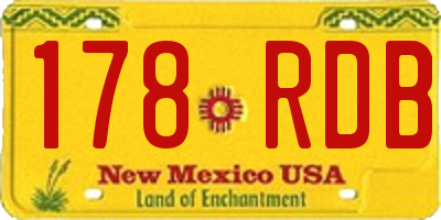 NM license plate 178RDB