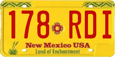 NM license plate 178RDI
