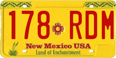 NM license plate 178RDM