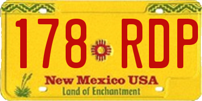 NM license plate 178RDP