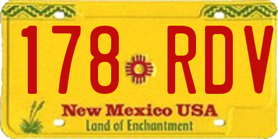NM license plate 178RDV