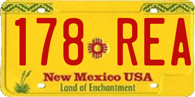 NM license plate 178REA