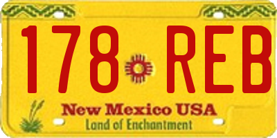 NM license plate 178REB