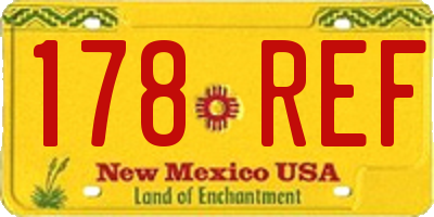 NM license plate 178REF