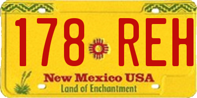 NM license plate 178REH