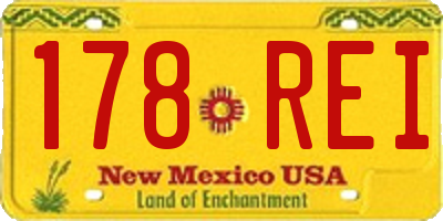 NM license plate 178REI