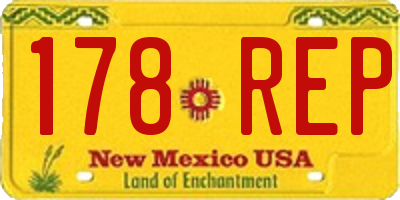 NM license plate 178REP