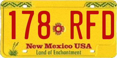 NM license plate 178RFD