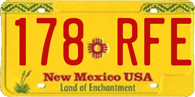 NM license plate 178RFE