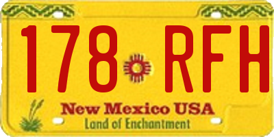 NM license plate 178RFH