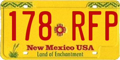 NM license plate 178RFP