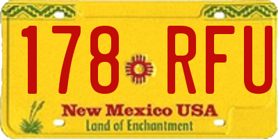 NM license plate 178RFU