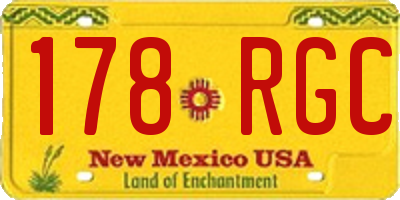 NM license plate 178RGC
