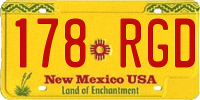 NM license plate 178RGD