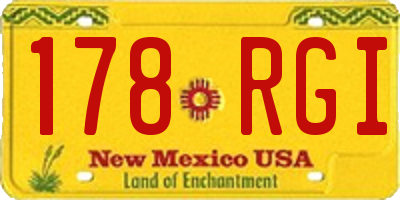 NM license plate 178RGI