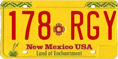 NM license plate 178RGY