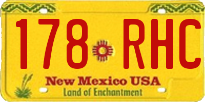 NM license plate 178RHC