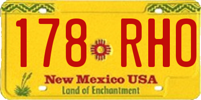 NM license plate 178RHO