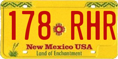 NM license plate 178RHR