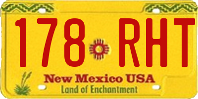 NM license plate 178RHT
