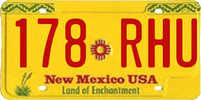 NM license plate 178RHU