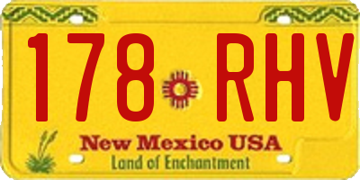 NM license plate 178RHV