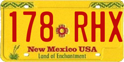 NM license plate 178RHX