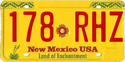NM license plate 178RHZ