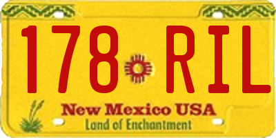 NM license plate 178RIL
