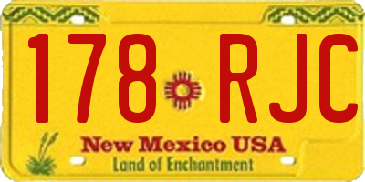 NM license plate 178RJC