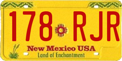 NM license plate 178RJR