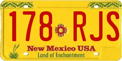 NM license plate 178RJS