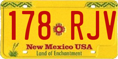 NM license plate 178RJV
