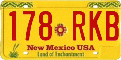 NM license plate 178RKB