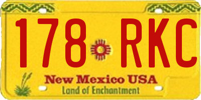 NM license plate 178RKC