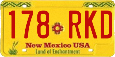 NM license plate 178RKD