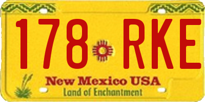 NM license plate 178RKE
